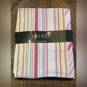 Vintage Lauren Ralph Lauren Beach Lane Tablecloth Candy Stripe 60”x84” Oblong